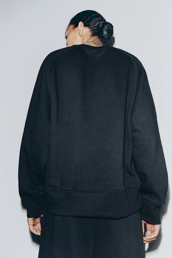 BASIC SWEATSHIRT & Trouser Set Black