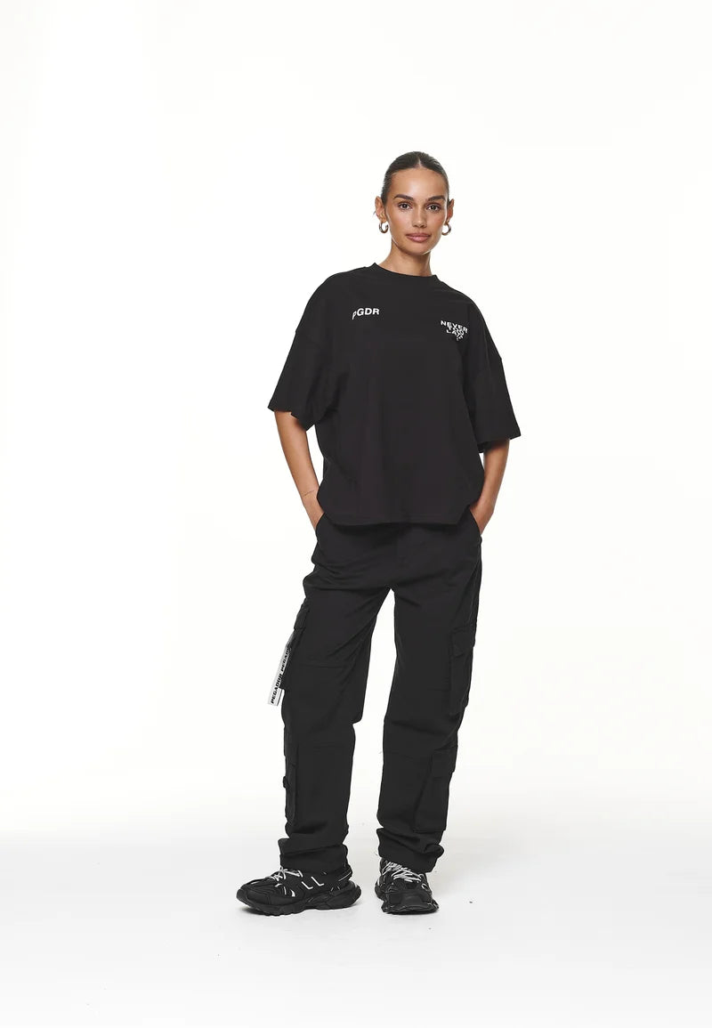 T9_AIRVILLE HEAVY OVERSIZED TEE - Print T-shirt - black