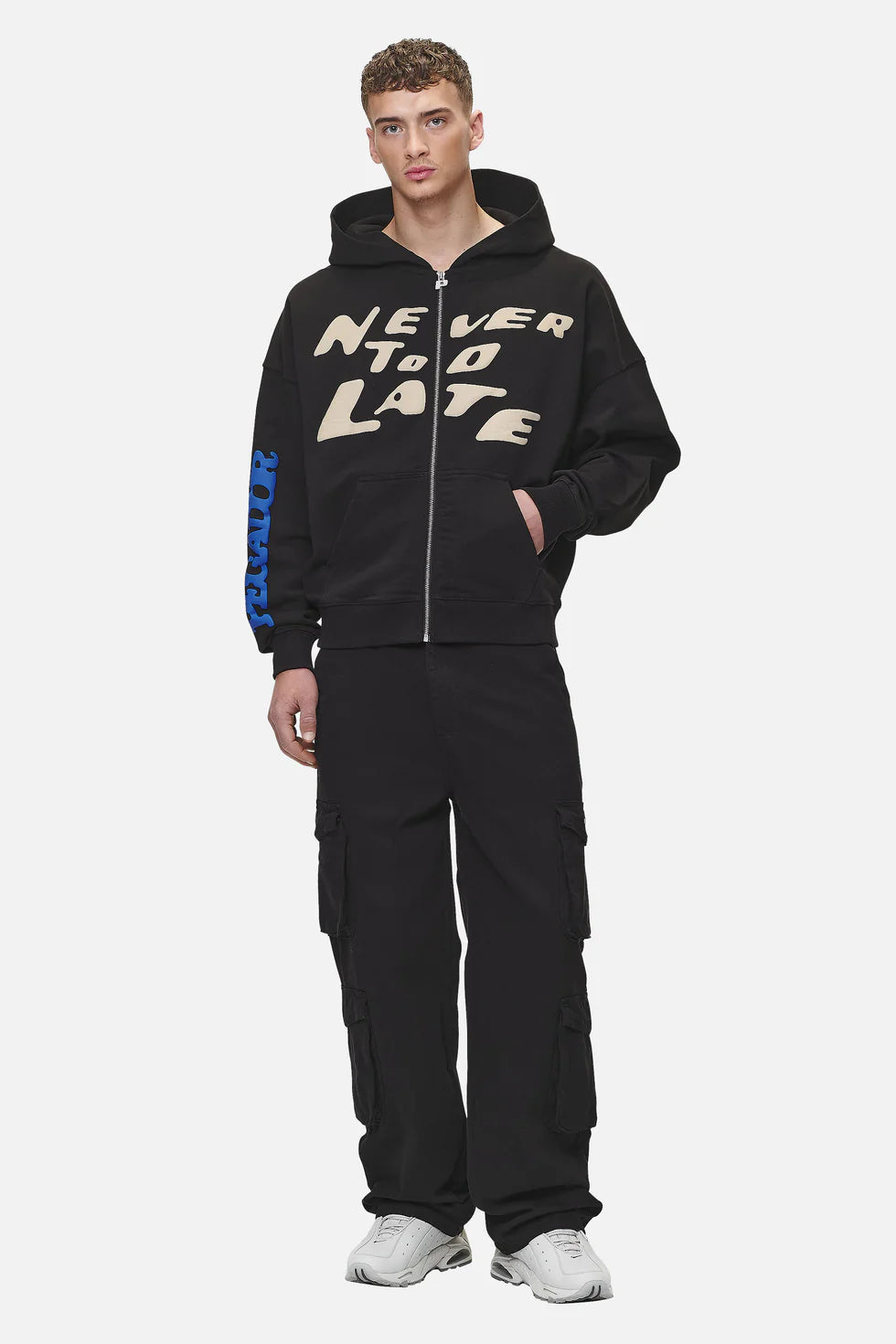 H17_Corey Terry Boxy Sweat Jacket Washed Black
