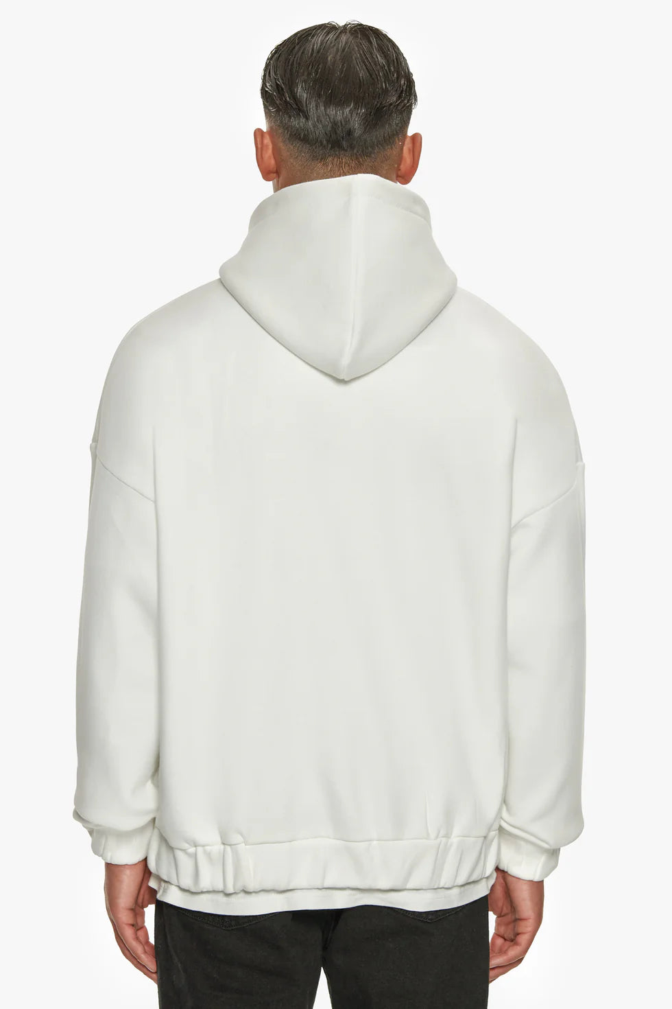 H26_SUPER HEAVY OVERSIZE BLANK ZIP HOODIE WASHED WHITE