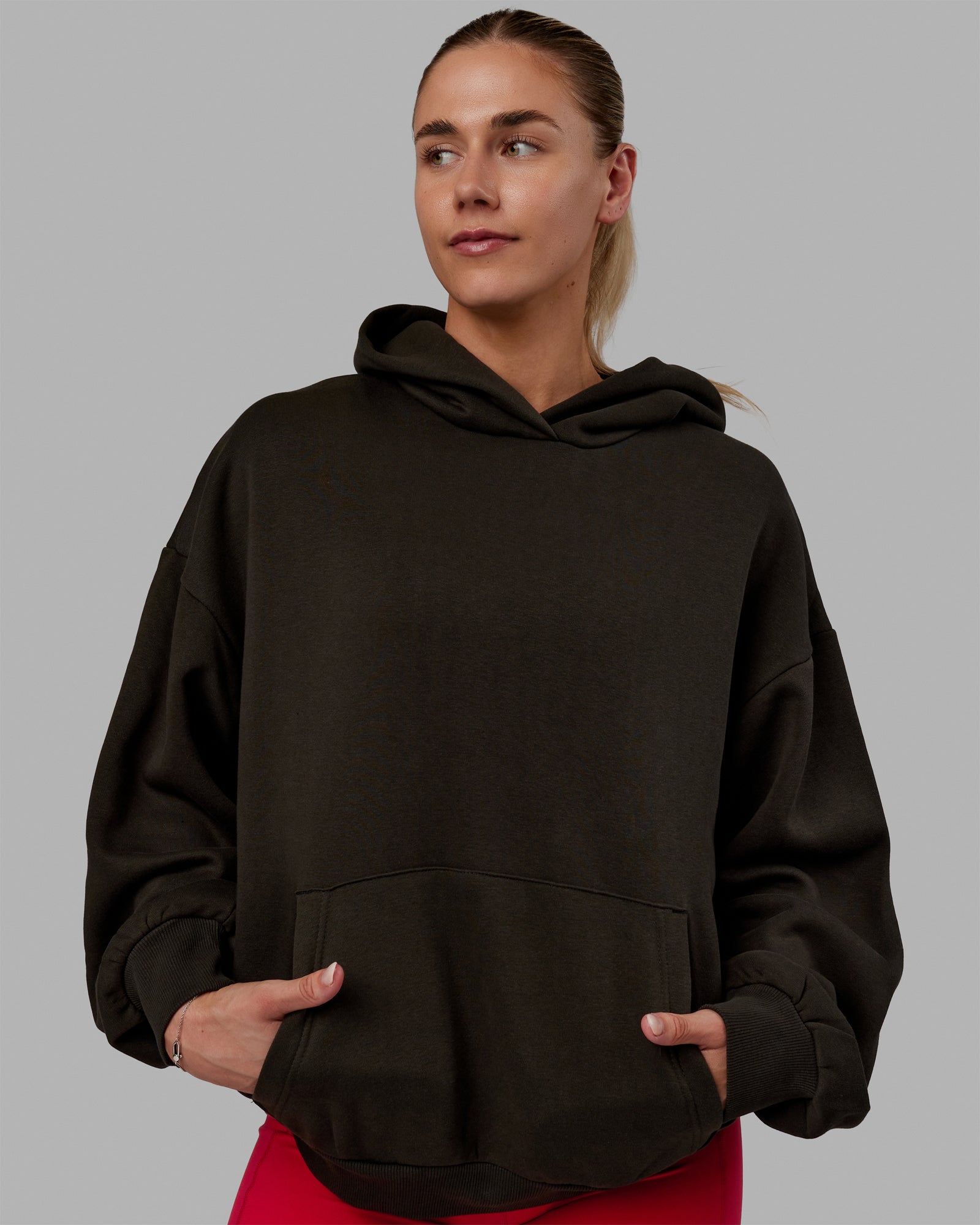 H 86 Unisex Lifting Club Hoodie Oversize – Pirate Black-Off White