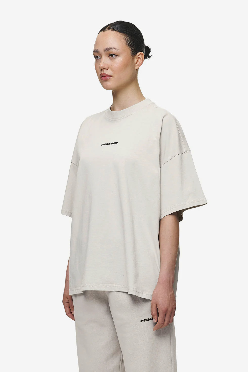 T52 Bracy Heavy Oversized Tee Washed Moon Grey Black Gum