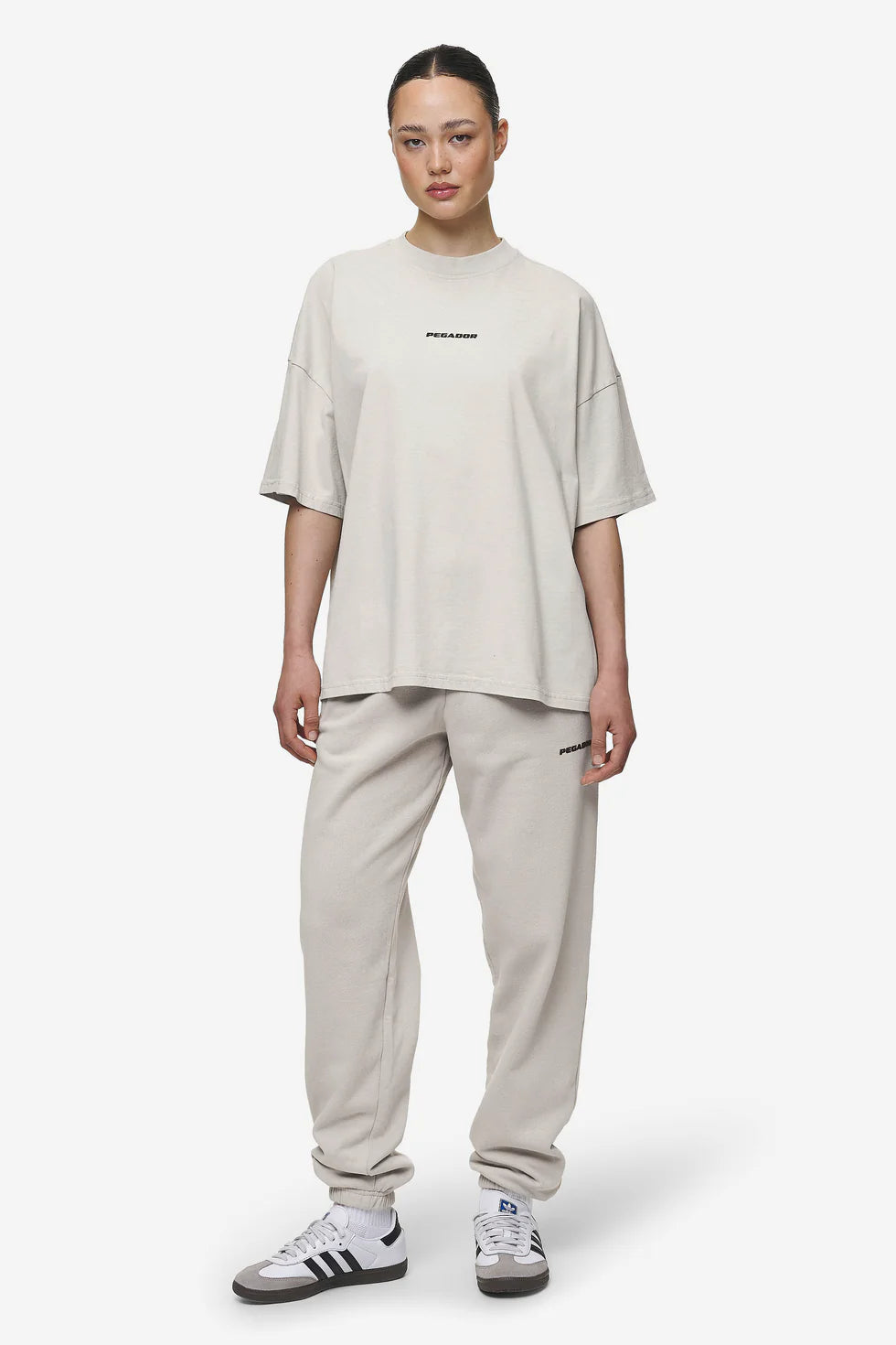 T52 Bracy Heavy Oversized Tee Washed Moon Grey Black Gum