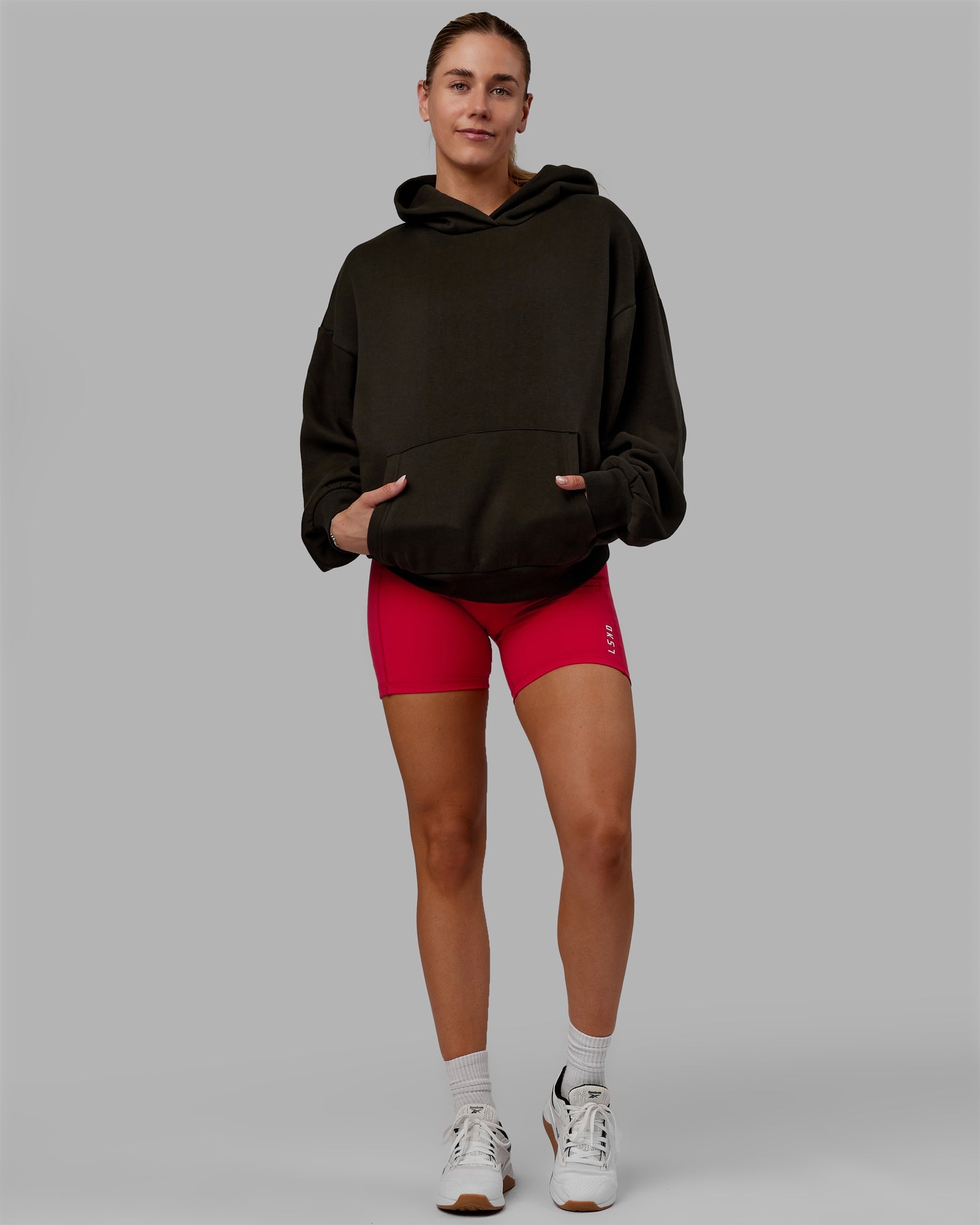 H 86 Unisex Lifting Club Hoodie Oversize – Pirate Black-Off White