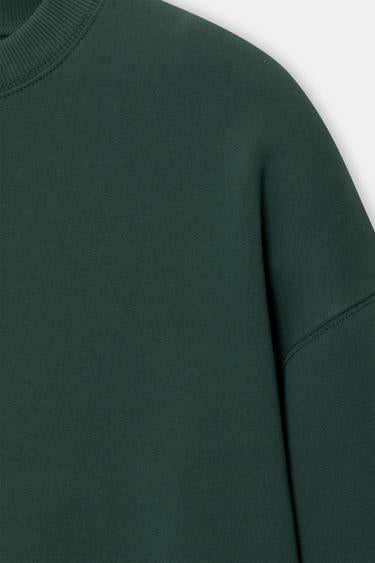 Pull & Bear Basic round neck sweatshirt Bottle