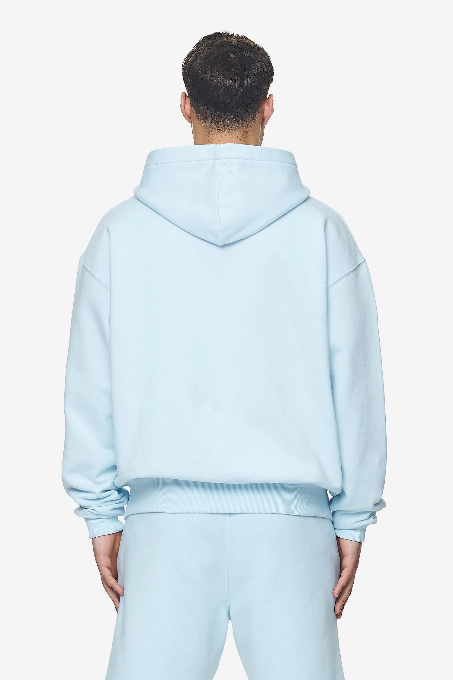 H9_Logo Oversized Sweat Jacket Washed Baby Blue White Gum