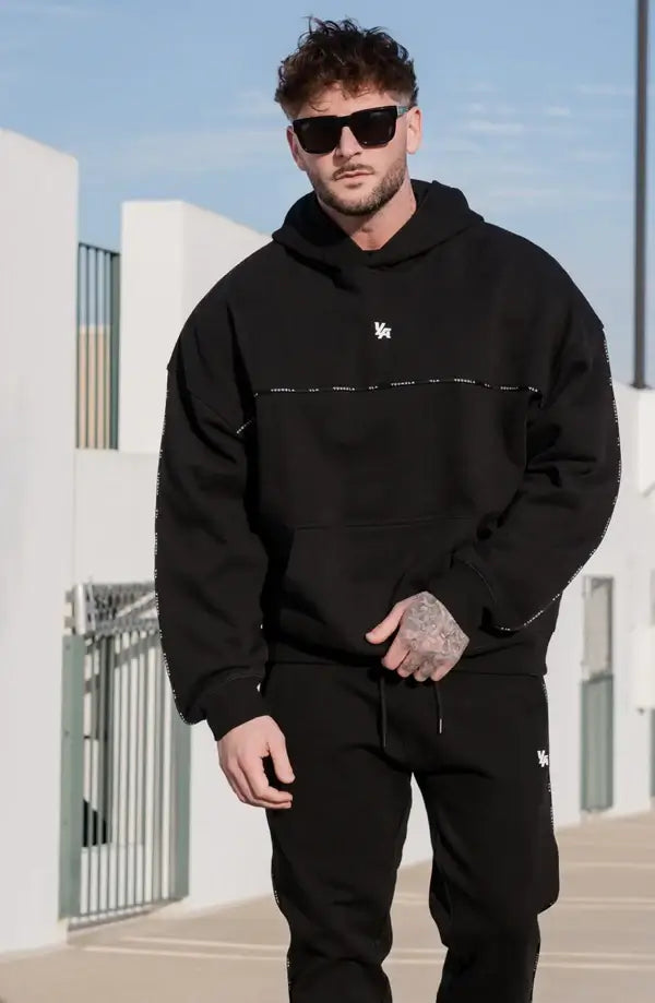 5105 - Piping Collection - Hoodies Black