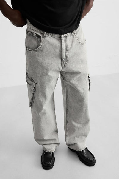 Zara DENIM CARGO TROUSERS