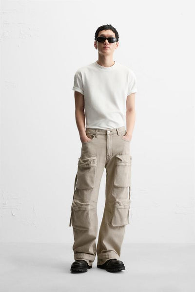 Zara Pocket Cargo Denim