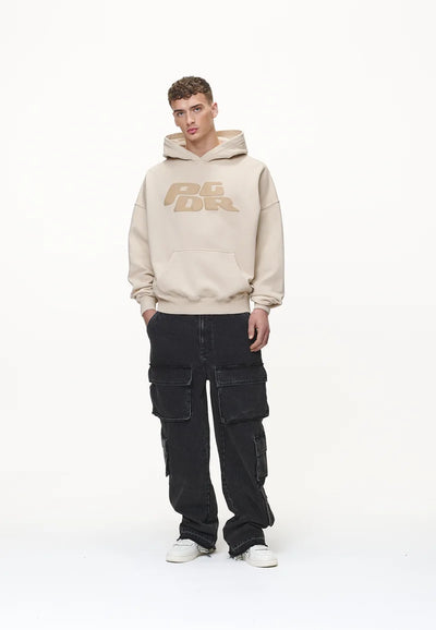 H28_DANICO BOXY HOODIE - Sweatshirt - washed desert sand