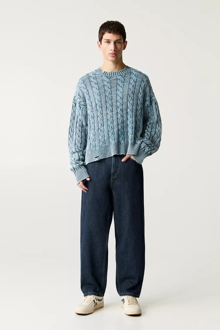 Pull & Bear Baggy jeans Dark Blue
