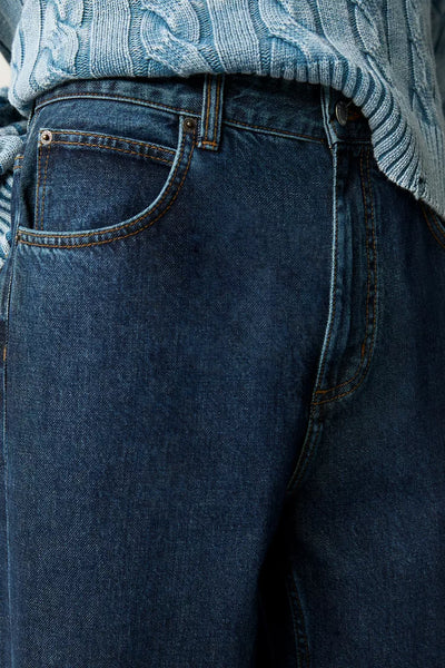 Pull & Bear Baggy jeans Dark Blue