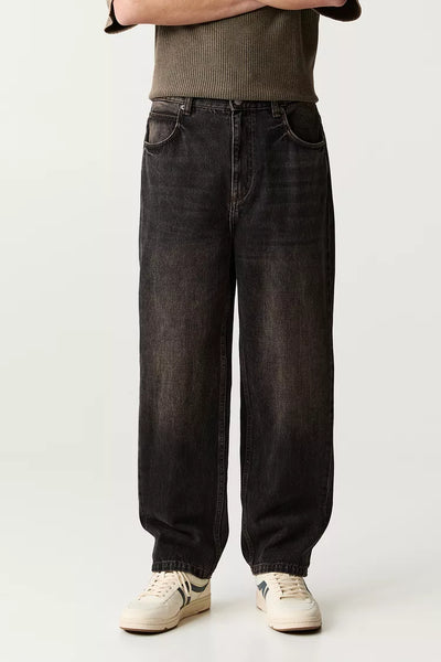 Pull & Bear Baggy jeans Black marl