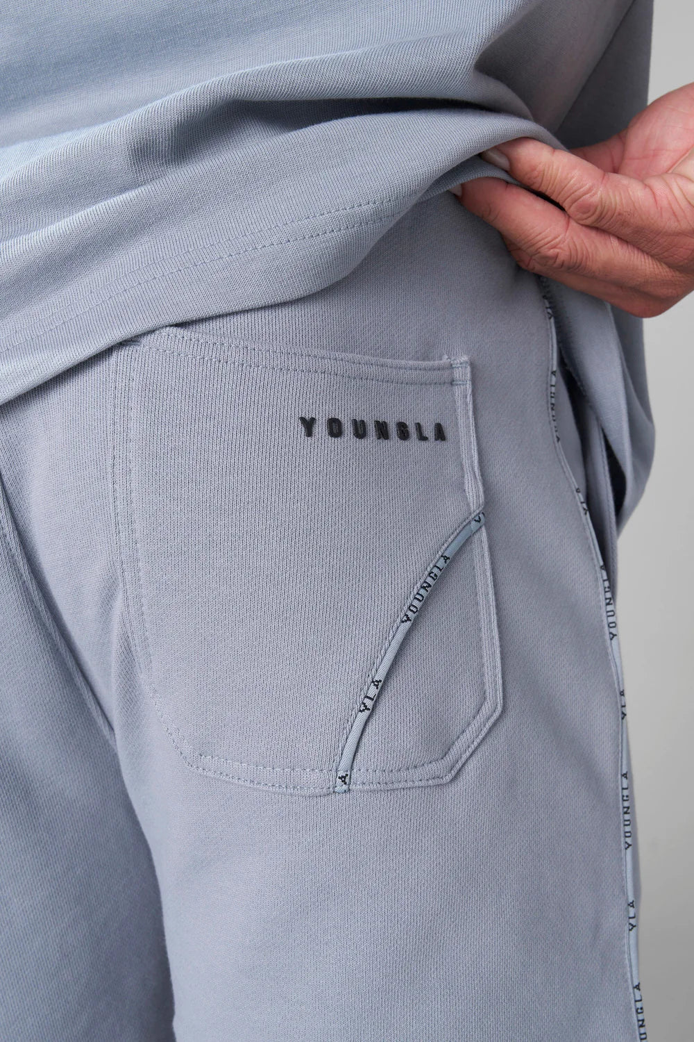 1078 - Piping Collection - Shorts Light Blue