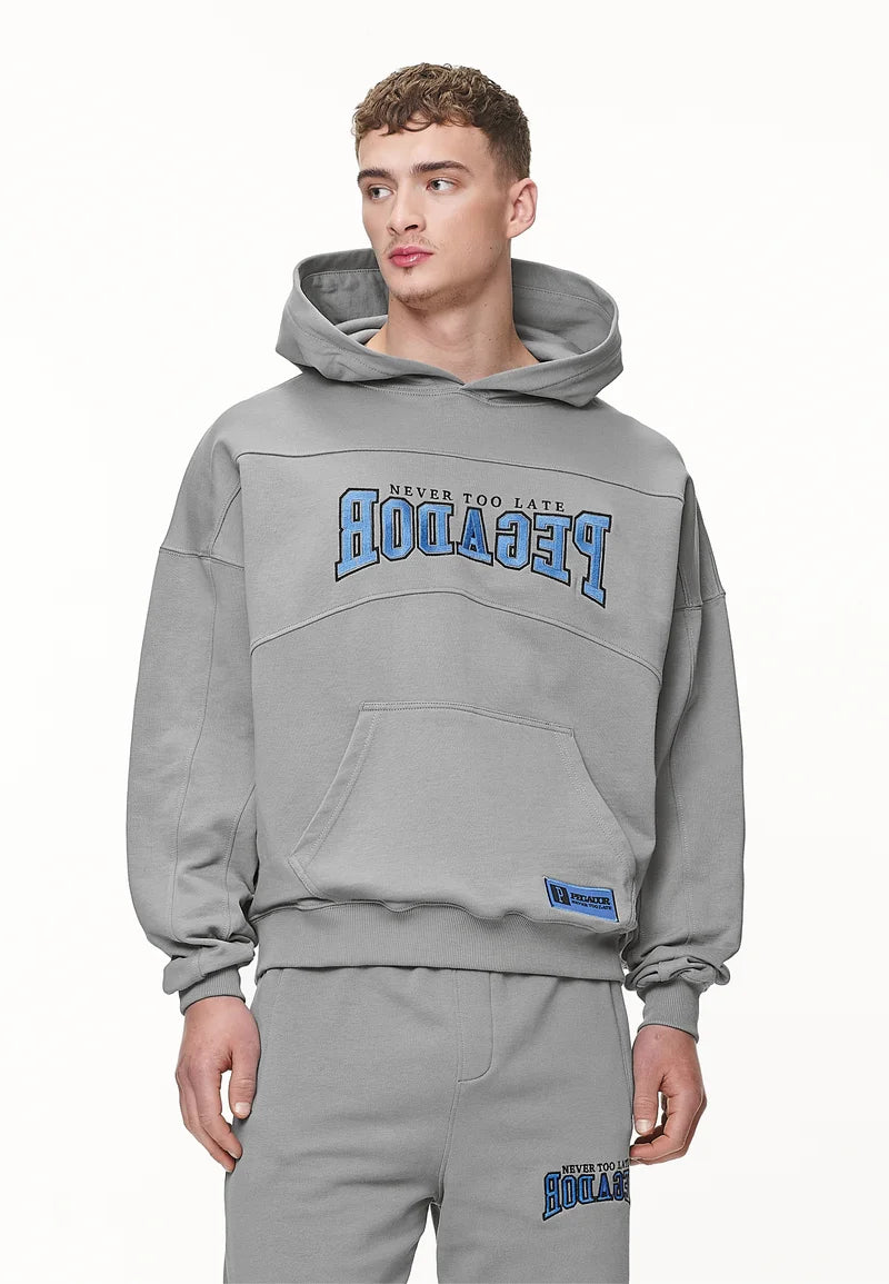 H23_BEECH BOXY HOODIE - Hoodie - washed cool grey