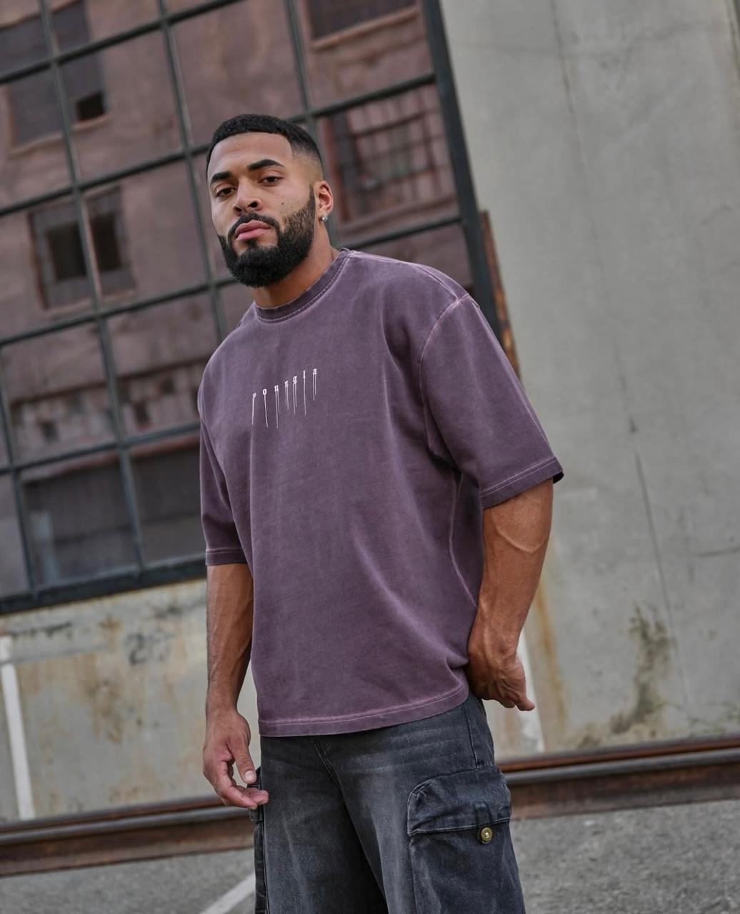 4125 Dark Fade T-shirt Purple Wash