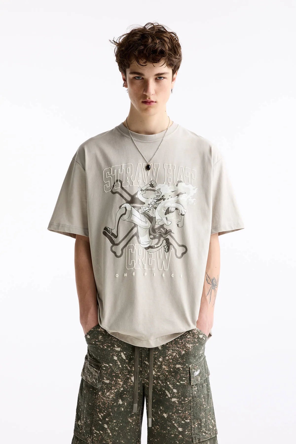 Pull & Bear One Piece Printed Short Sleeve T-Shirt
