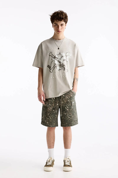 Pull & Bear One Piece Printed Short Sleeve T-Shirt
