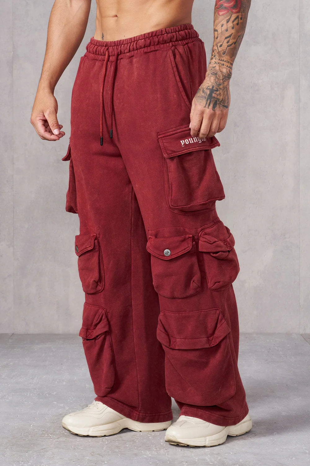 2005 - Hella Pocket Sweats Burgundy Wash