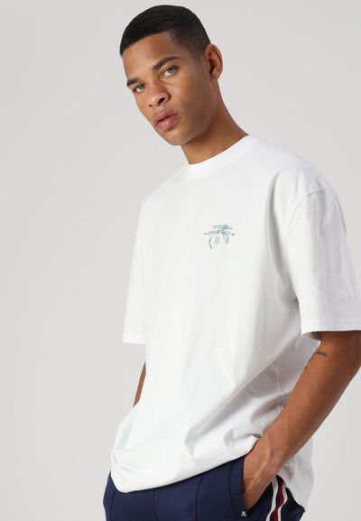 T5_GORET TEE - Print T-shirt - white