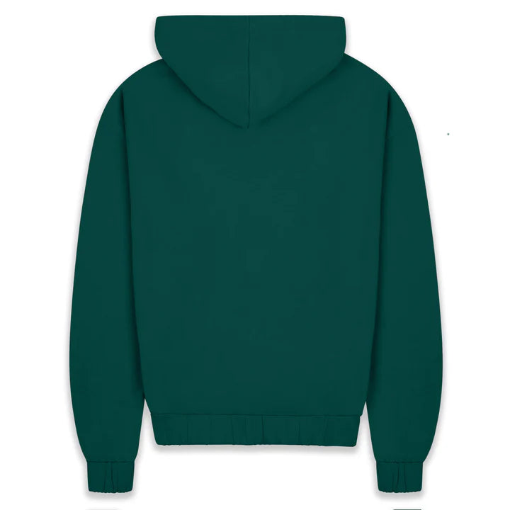 SUPER HEAVY BLANK ZIP HOODIE GREEN