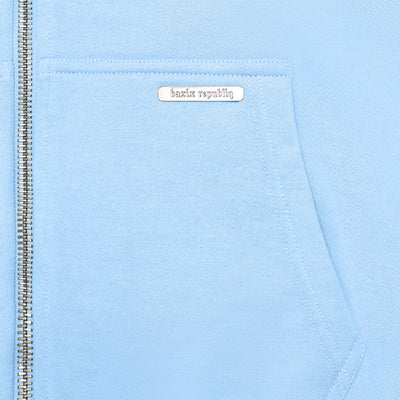 H110 SUPER HEAVY BLANK ZIP-HOODIE BABY BLUE
