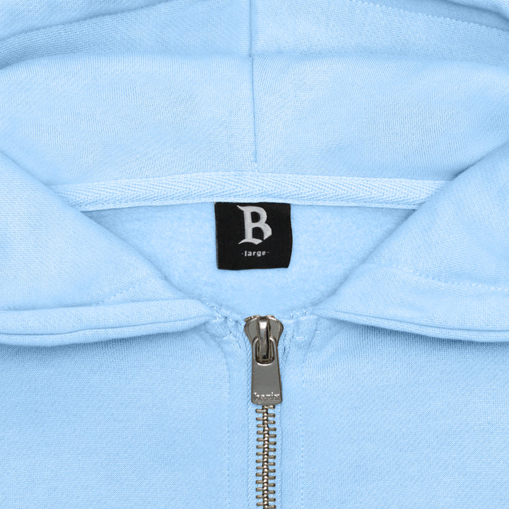 H110 SUPER HEAVY BLANK ZIP-HOODIE BABY BLUE