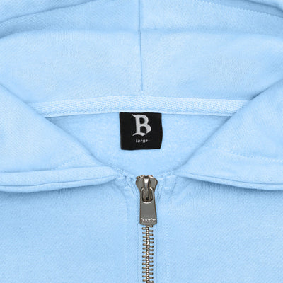 H110 SUPER HEAVY BLANK ZIP-HOODIE BABY BLUE
