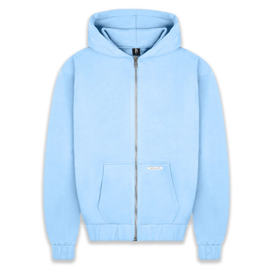 H110 SUPER HEAVY BLANK ZIP-HOODIE BABY BLUE