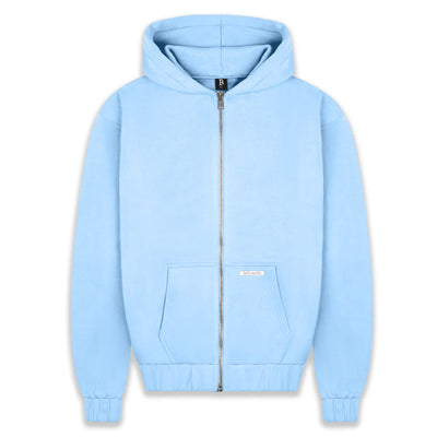H110 SUPER HEAVY BLANK ZIP-HOODIE BABY BLUE