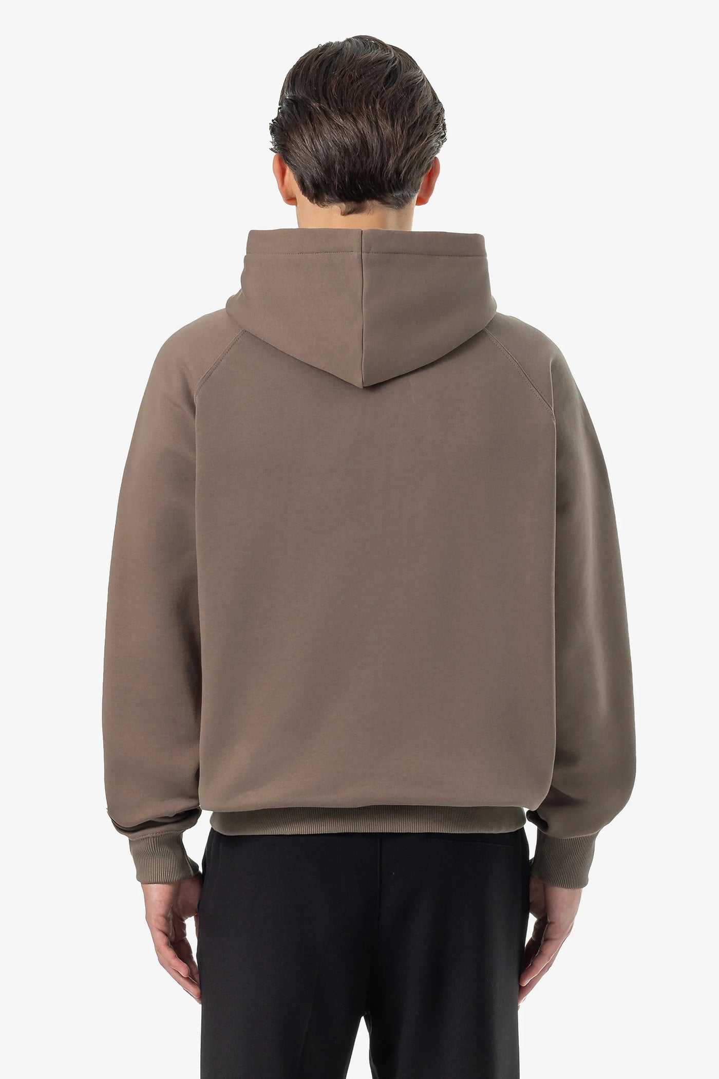 H111 anclar oversized raglan hoodie washed dust brown