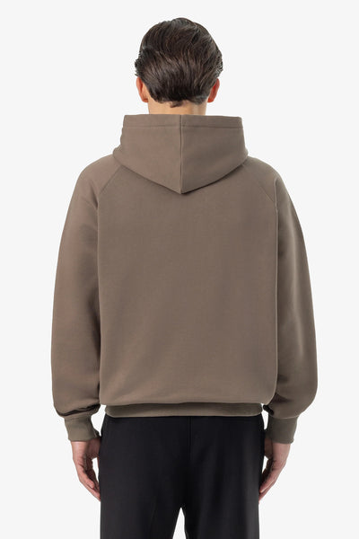 H111 anclar oversized raglan hoodie washed dust brown