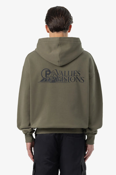 H109 mahan oversized sweat jacket washed faded olive