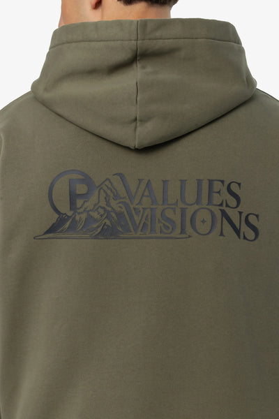 H109 mahan oversized sweat jacket washed faded olive