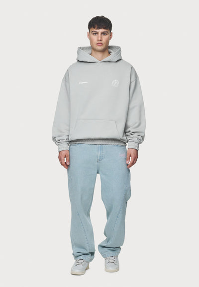 HARLAN HOODIE - Hoodie - washed pearl grey