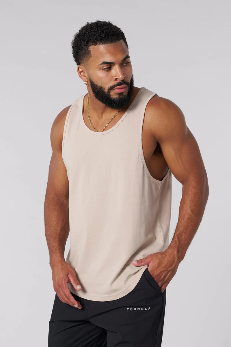3029 - Metal Tag Tanks Light Off White Wash