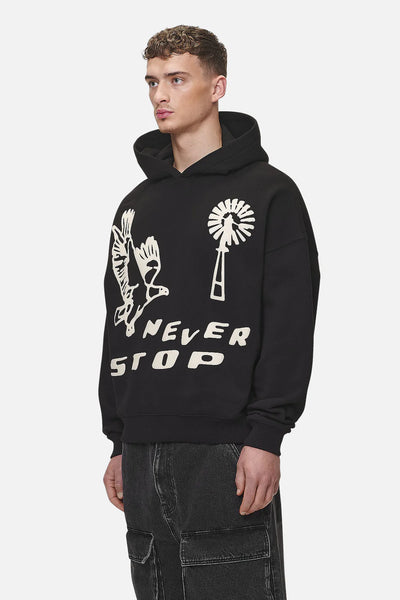 H48 Clayson Boxy Hoodie Washed Black