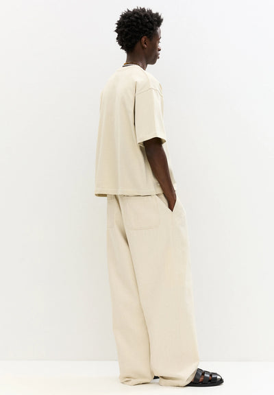 Pull & Bear CROPPED  Basic T-shirt  Ecru