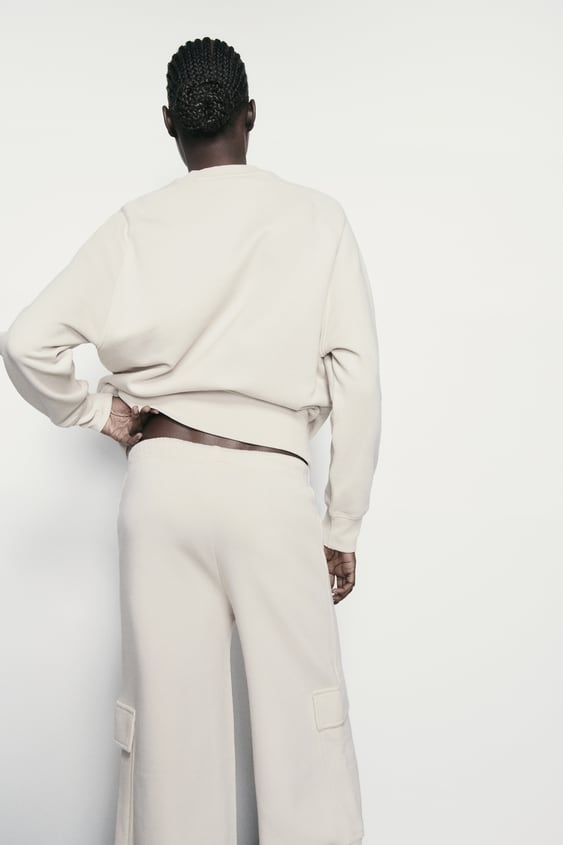BASIC SWEATSHIRT & Trouser Set Off White