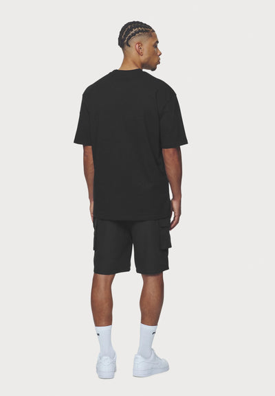 T54_CRYSTAL TEE - Print T-shirt - washed black