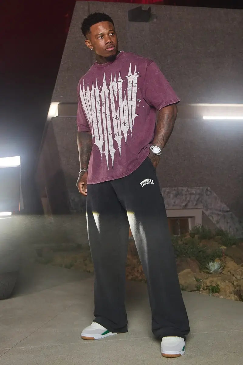 2088 - New Wave Baggy Sweats Black