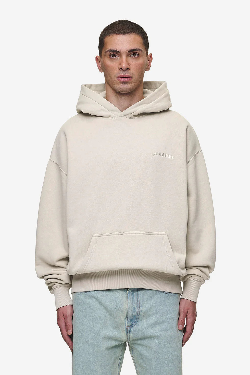 Buford Oversized Hoodie Washed Light Beige