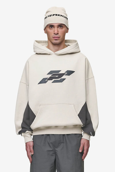 H21_Slick Boxy Hoodie Washed Light Beige