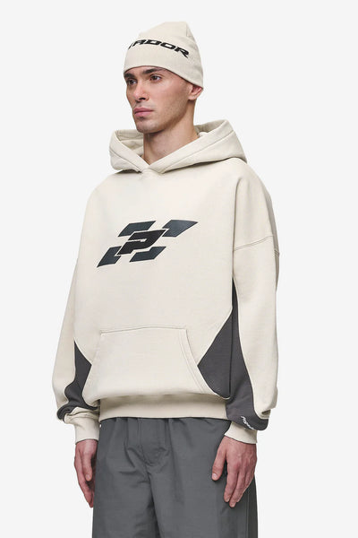 H21_Slick Boxy Hoodie Washed Light Beige
