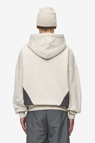 H21_Slick Boxy Hoodie Washed Light Beige