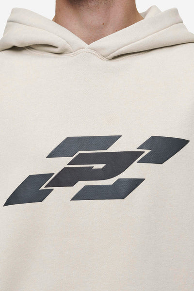 H21_Slick Boxy Hoodie Washed Light Beige