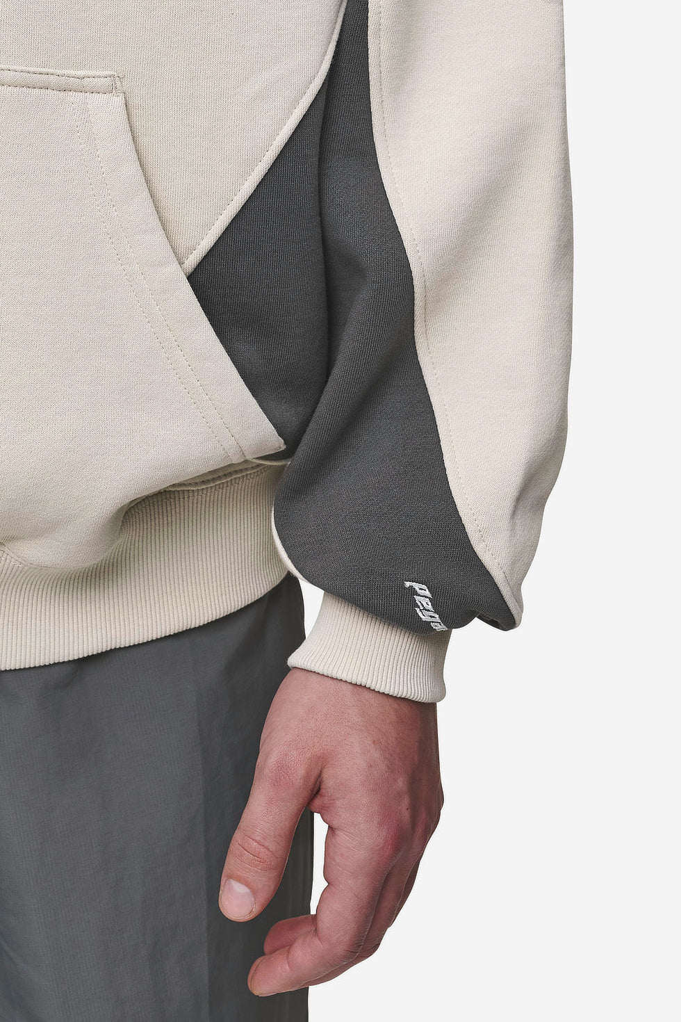 H21_Slick Boxy Hoodie Washed Light Beige