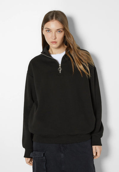 Bershka HIGH NECK - Sweater - black