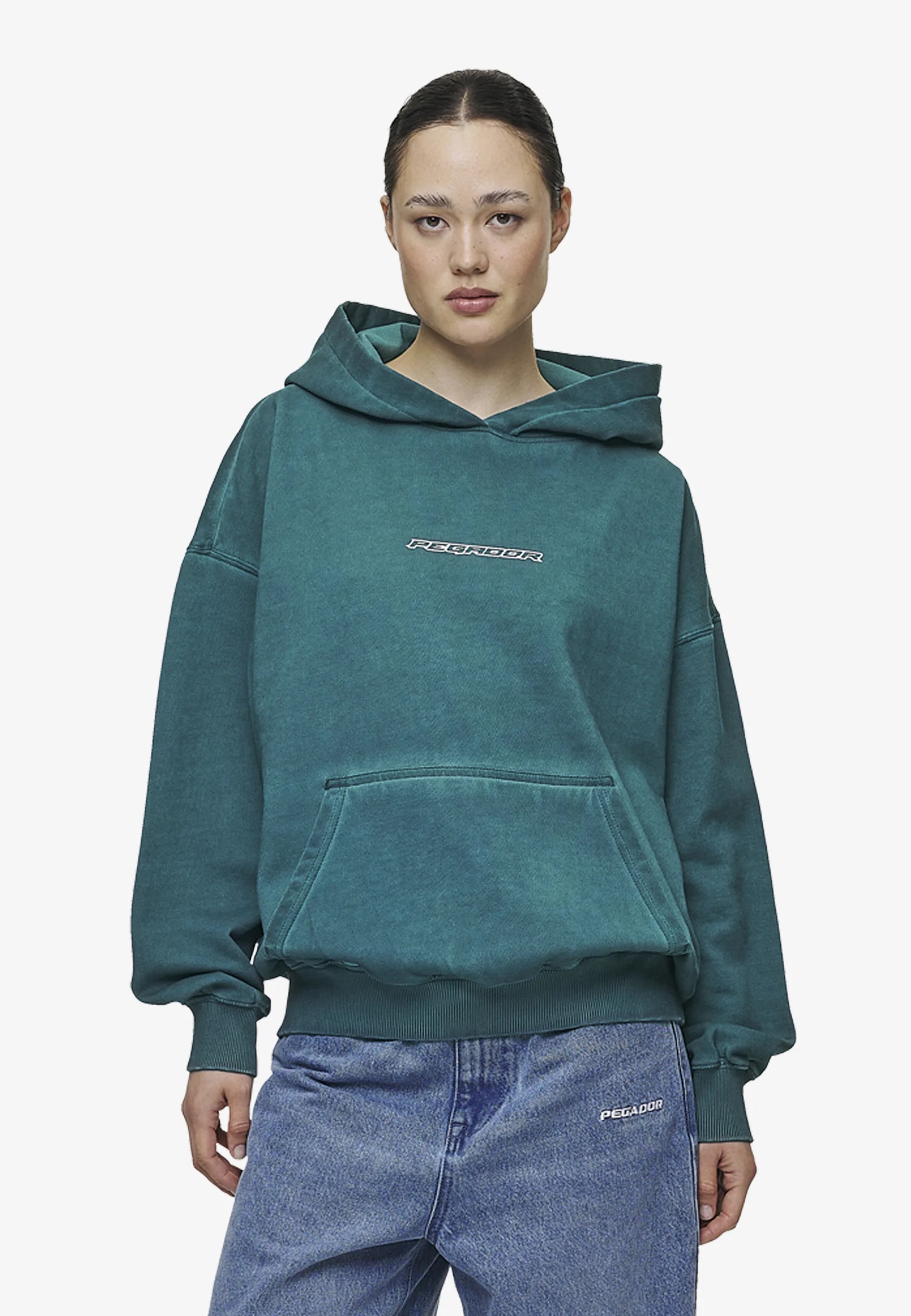 G04 TILLY OVERSIZED - Sweatshirt - oil dyed urban turquoise