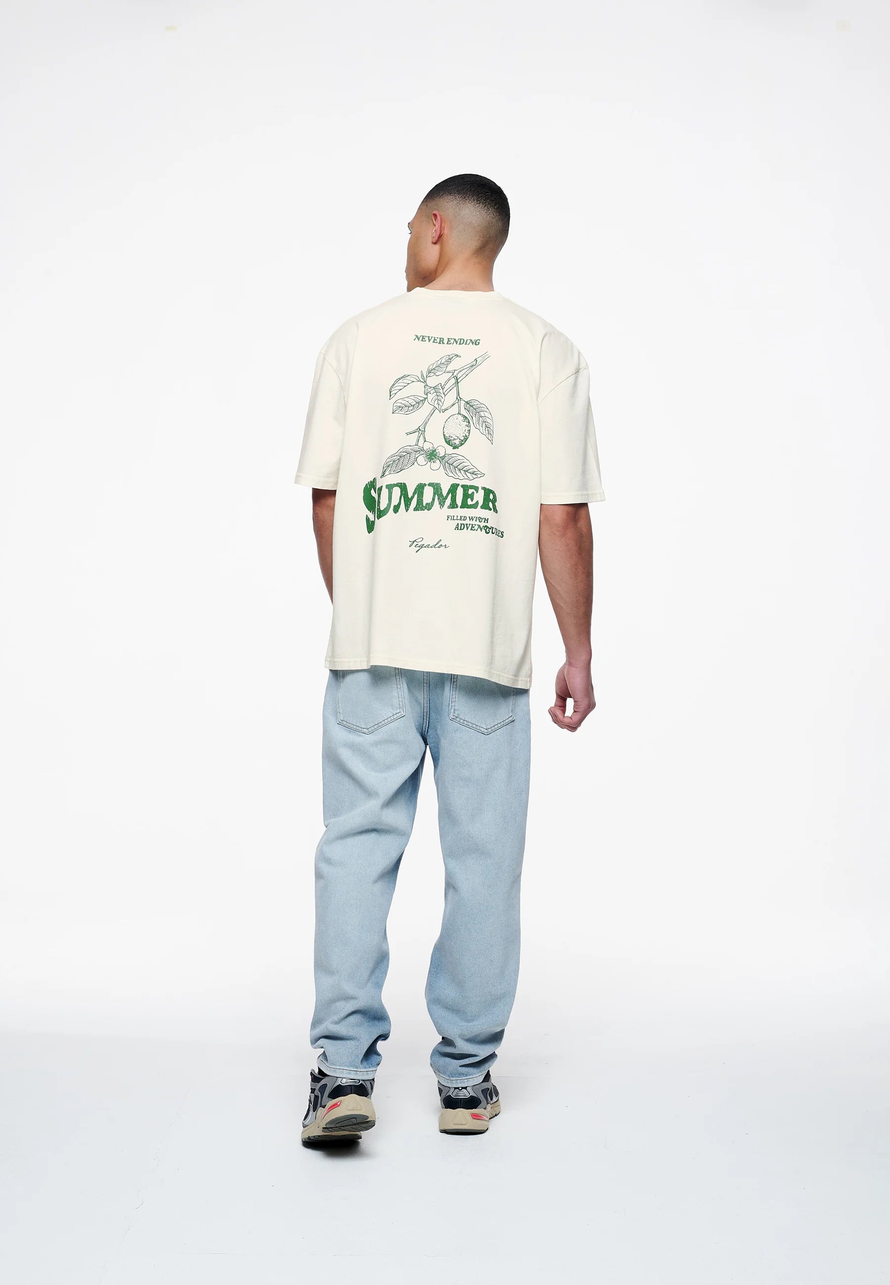 T12_CARBERRY OVERSIZED TEE UNISEX - Print T-shirt - unbleached